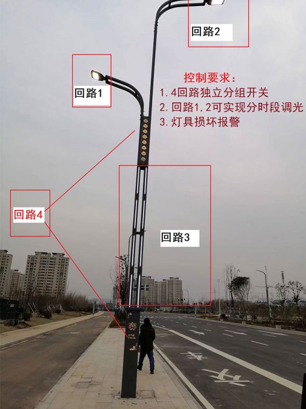天長金牛湖綜合桿多燈控制